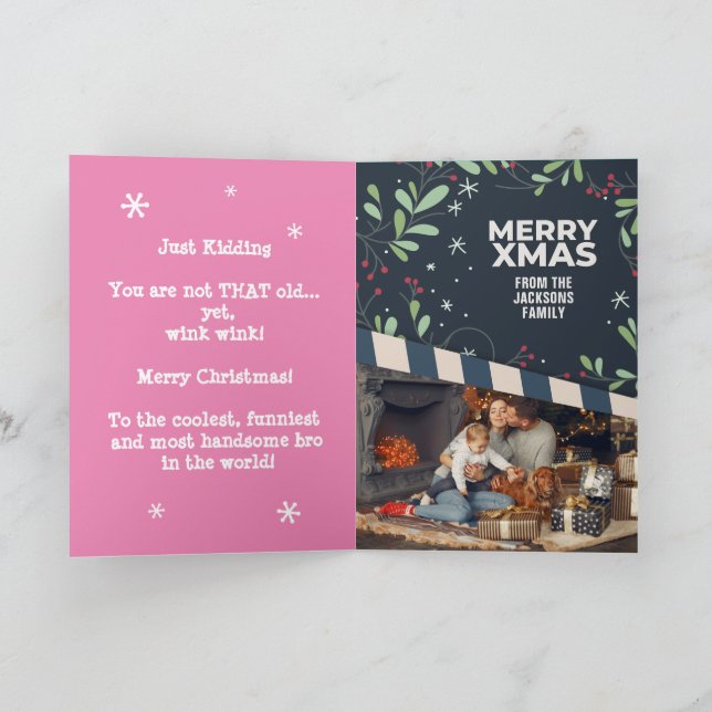 Skojja Senior Paket jul,Anpassningsbar Family Phot Kort (Inuti)