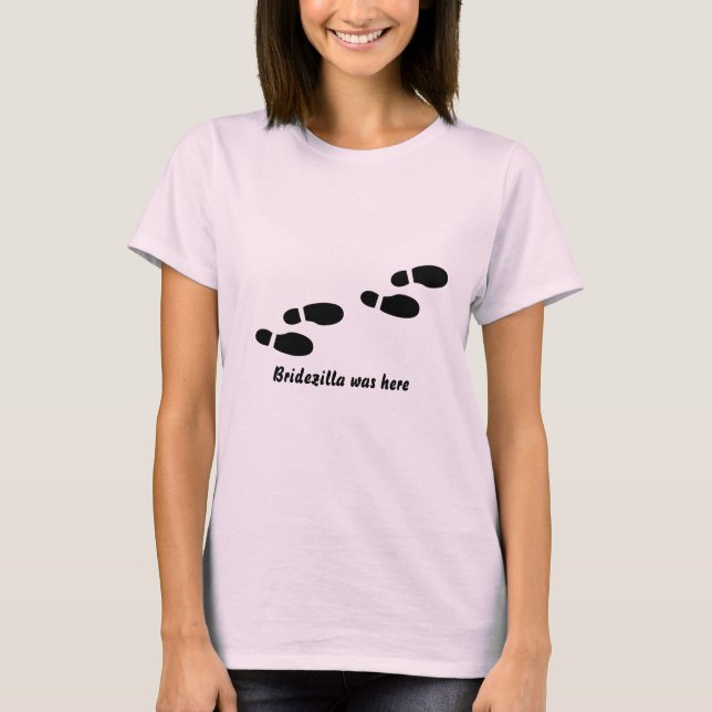 Skokavtryck "Bridezilla var här" Tröja (Framsida)