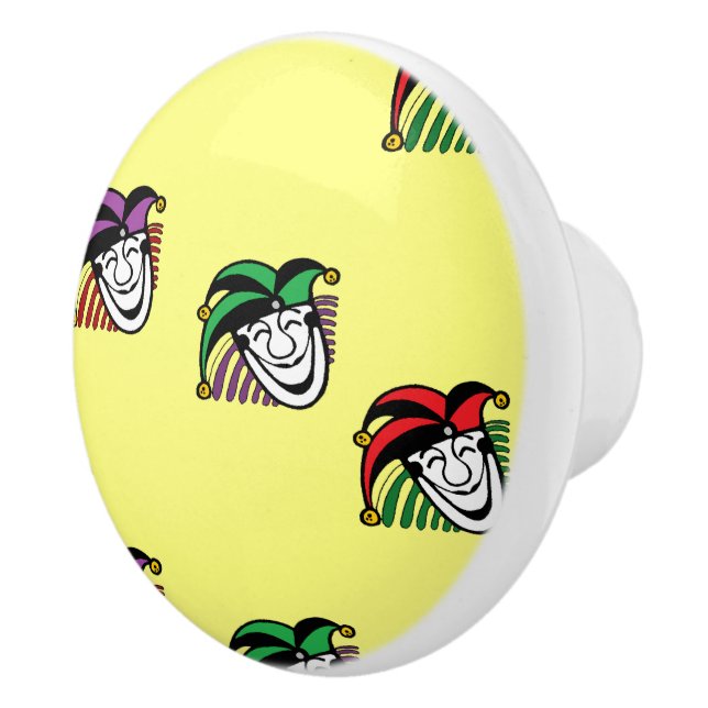 Skokerfärgade hattar mönster gult knopp (Höger)