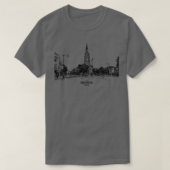 Skokie Illinois TShirt 1 T Shirt (Design framsida)