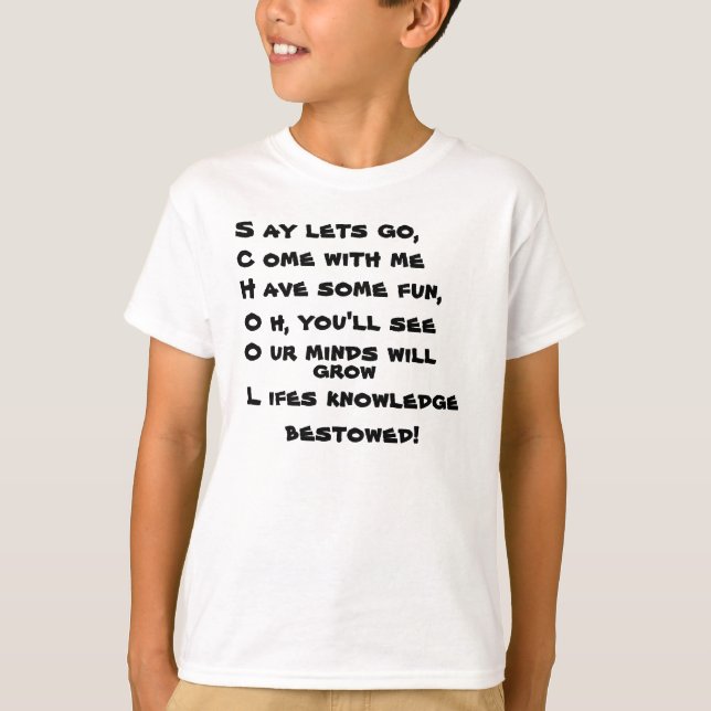 SKOL barn T.. T Shirt (Framsida)