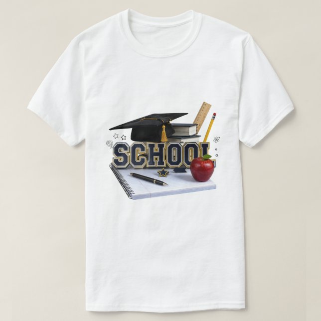 Skol Grafisk T-Shirt | Tillbaka till skolan Studen (Design framsida)