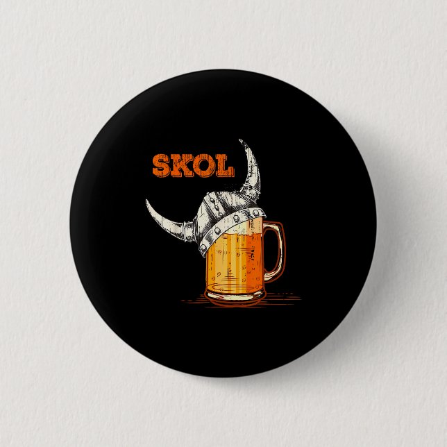 Skol Nordic Viking Helmet Drinking Gl  Knapp (Framsida)
