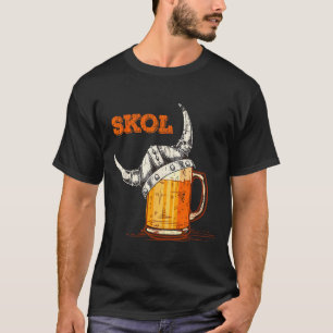 Skol Nordic Viking hjälm drickgla T Shirt