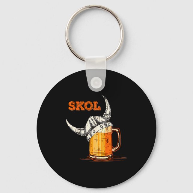 Skol Nordisk Vikinghjälm Drickglas  Nyckelring (Framsida)