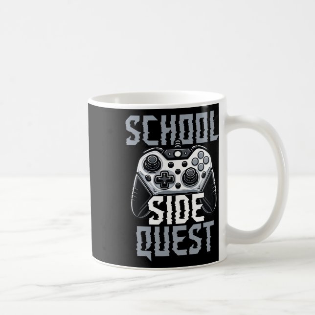Skol Side Quest Rolig Gamer Ck Till Skolan  Kaffemugg (Höger)