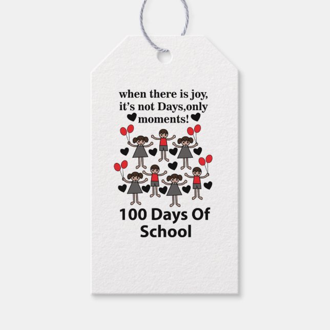 Skola 100 dagar i skolan  presentetikett (Framsidan)