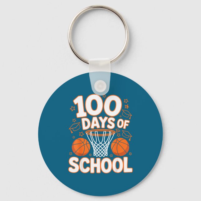 Skola 100:e 100 dagar skola basketlärare Da Nyckelring (Framsida)