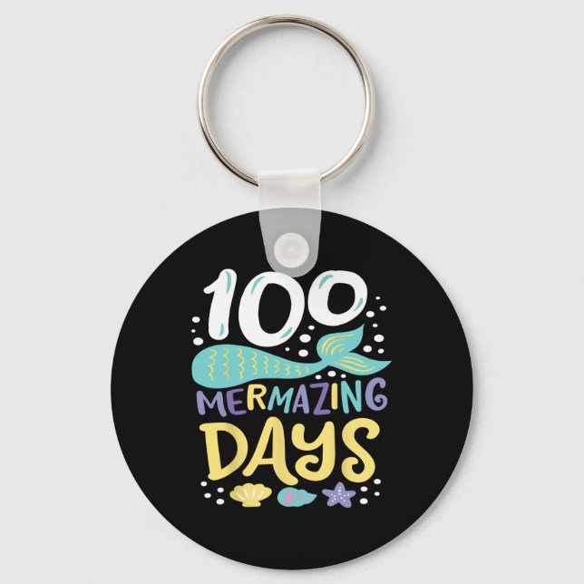 Skola 100 Mermai-dagar Nyckelring (Framsida)