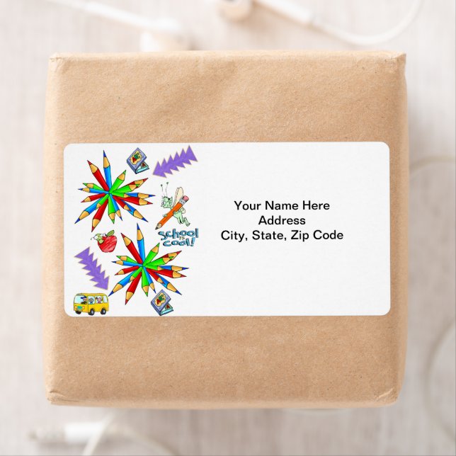 Skola är Coola-etiketter Fraktsedel (Insitu)