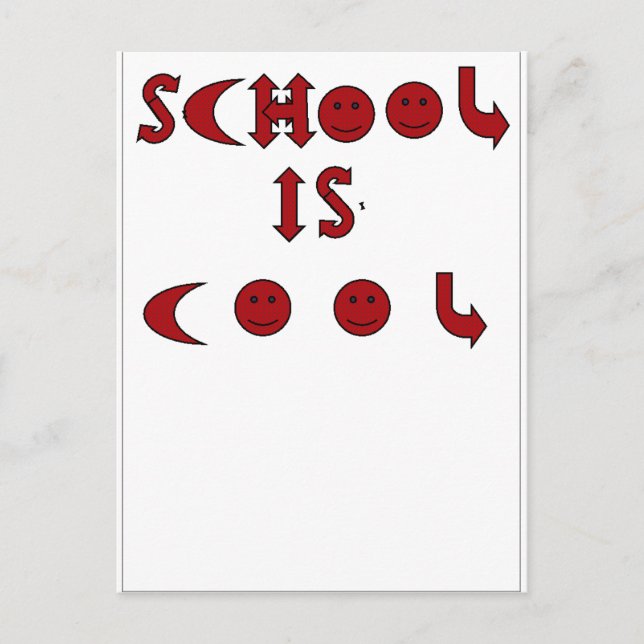 Skola är Coola-vykort Vykort (Framsida)