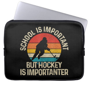 Skola är viktigt men hockey är viktigast Roligt sk Laptop Fodral