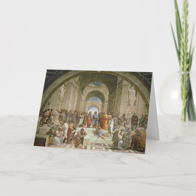 Skola av Athens, från Stanzadellaen Kort (Framsida)