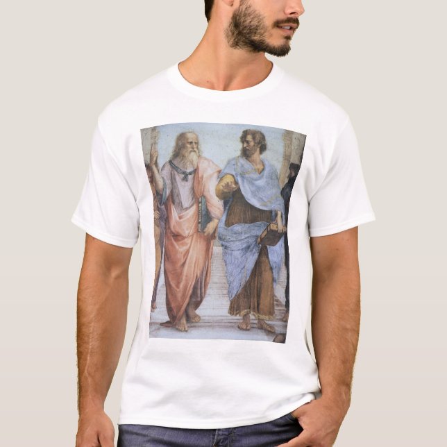 Skola av Athens (specificera - Plato & Aristotle), T Shirt (Framsida)
