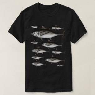 Skola av tonfisk Vintageillustration T Shirt