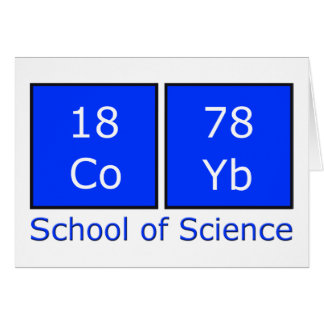 Skola av vetenskap hälsningskort