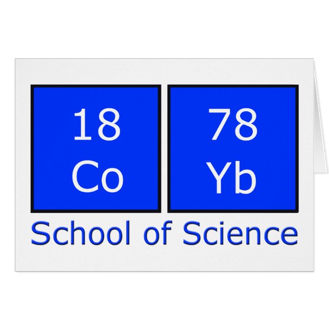 Skola av vetenskap hälsningskort (Framsidan Horizontal)