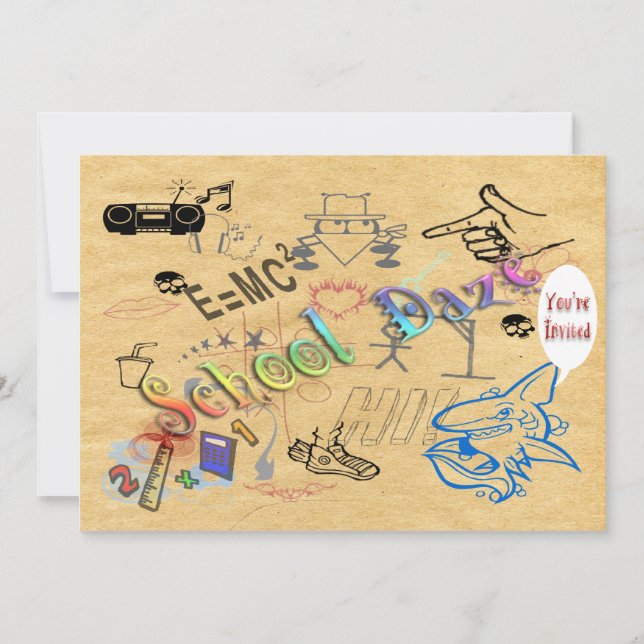 Skola bedövar inbjudan (Framsida)