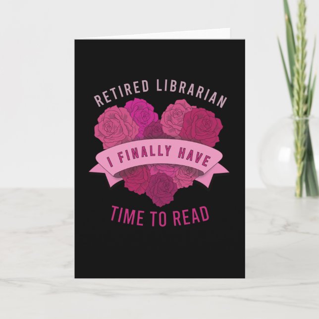 Skola Bibliotek Funny Gift för pensionerade biblio Kort (Framsida)