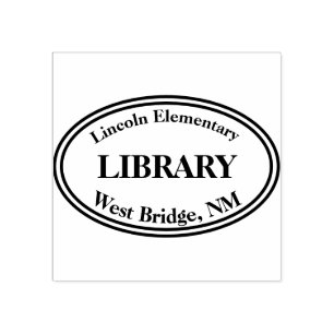 Skola bibliotekbokfrimärket stämpel
