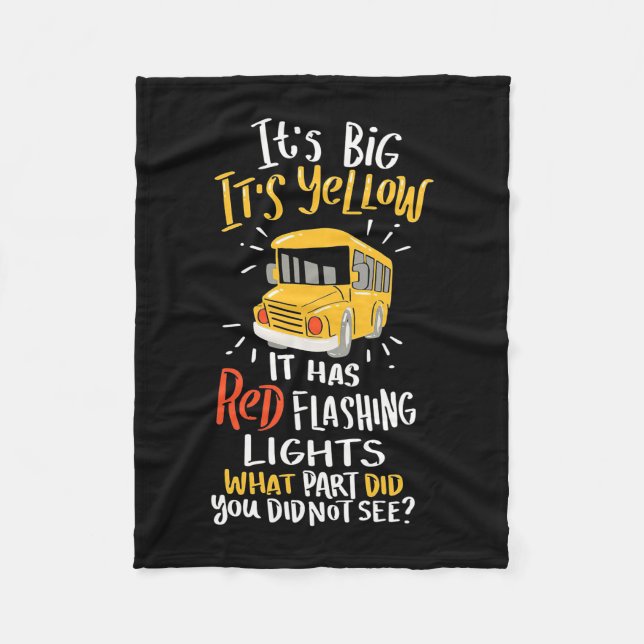 Skola Buss är stor och Gult Fleecefilt (Framsidan)