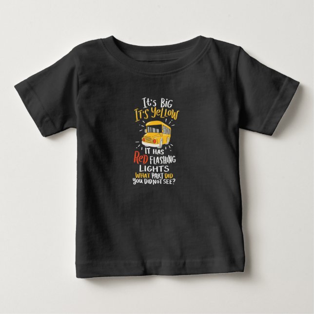 Skola Buss är stor och Gult T Shirt (Framsida)