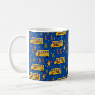Skola Buss-chaufför, jul, pajbröd Mönster Kaffemugg