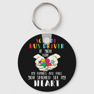 Skola Buss-chaufför om du Tänkor min Händer är Ful Nyckelring