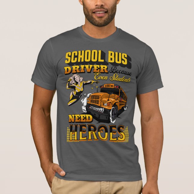 Skola Buss-chauffören eftersom till och med Studen T Shirt (Framsida)