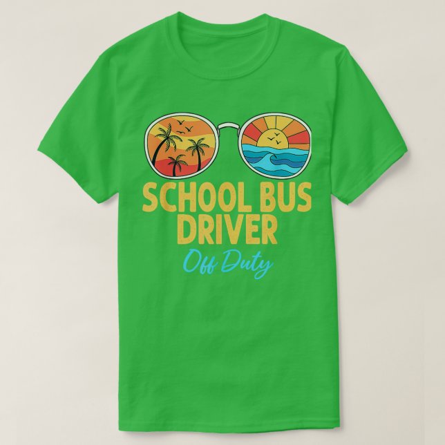Skola Buss-chauffören i Lycklig i skolans sista da T Shirt (Design framsida)