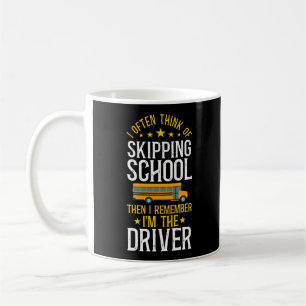 Skola Buss-chauffören jag ofta Tänka av att hoppa Kaffemugg