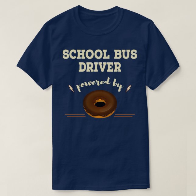 Skola Buss-chauffören med Doughnut T Shirt (Design framsida)