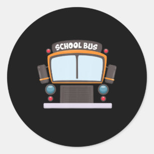 Skola Buss Costume Boys Girls Halloween Buss Runt Klistermärke