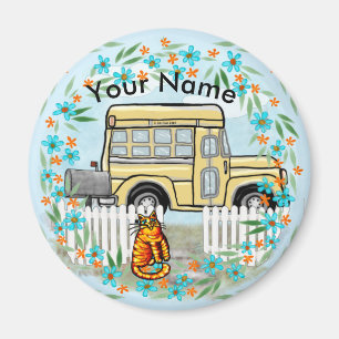Skola Buss Day Magnet
