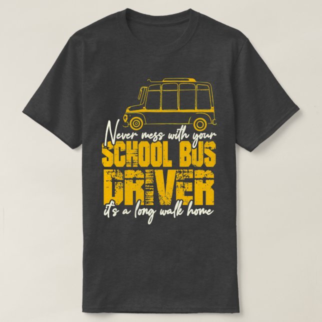 Skola Buss Driver 34 T Shirt (Design framsida)