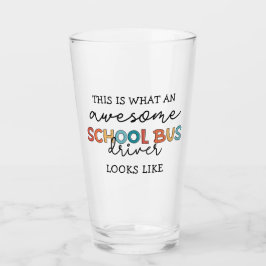 Skola Buss Driver Apprecition Funny Gift Glaskopp
