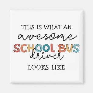 Skola Buss Driver Apprecition Funny Gift Magnet