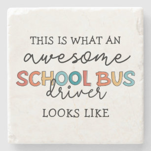 Skola Buss Driver Apprecition Funny Gift Stenunderlägg