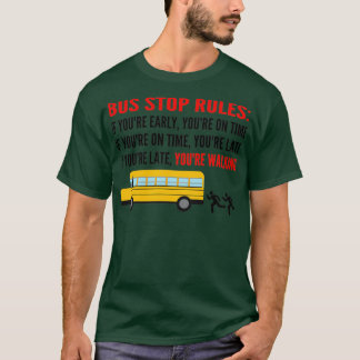 Skola buss driver buss stopp regler t shirt