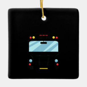 Skola Buss Driver Simple Halloween Costume Kids Julgransprydnad Keramik