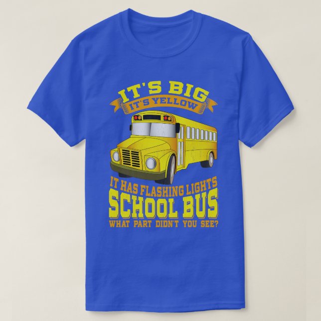 Skola Buss driver sin stora Gult T Shirt (Design framsida)