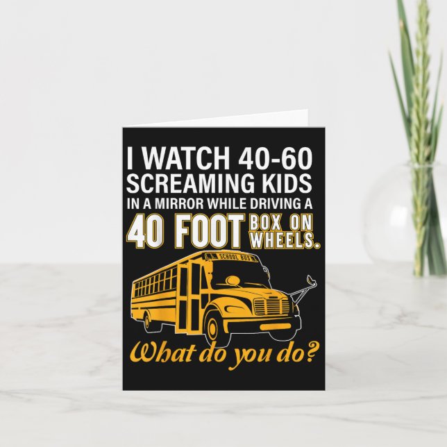 Skola Buss Driver Watch Screaming Kids Drive Box O Kort (Framsida)