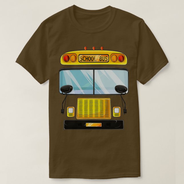 Skola Buss Halloween Costume roliga Buss-chaufför  T Shirt (Design framsida)
