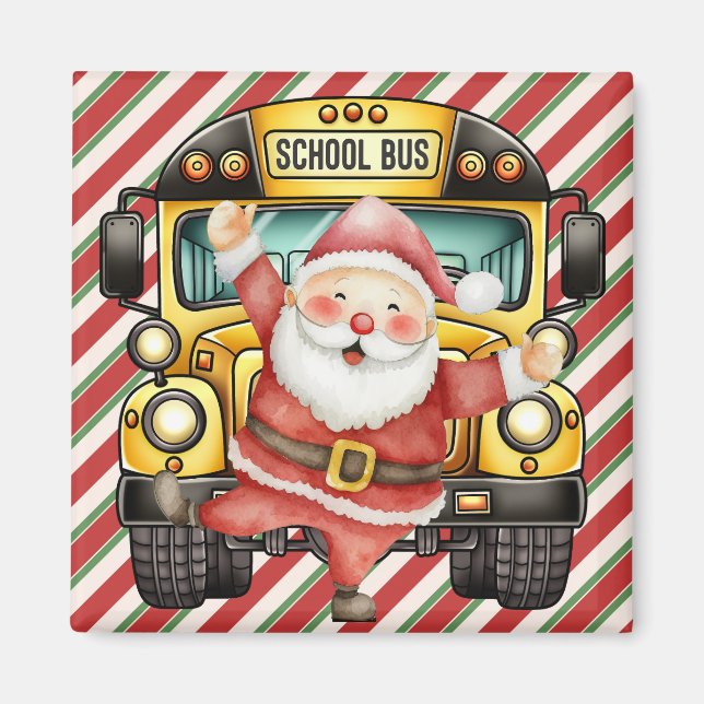 Skola Buss jul för chaufför Magnet (Framsidan)