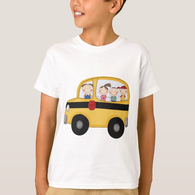 Skola Buss med Kids T-shirts och gåvor (Framsida)