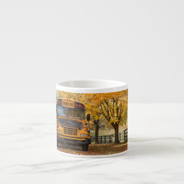 Skola Buss Mugg (Espresso men större än vanligt) Espressomugg (Framsidan)