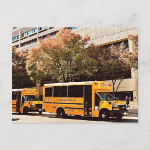 Skola Buss New York-vykort Vykort