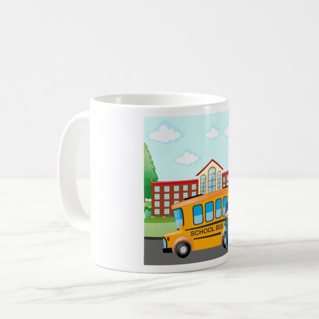Skola Buss och förare Kaffemugg (Framsida vänster)
