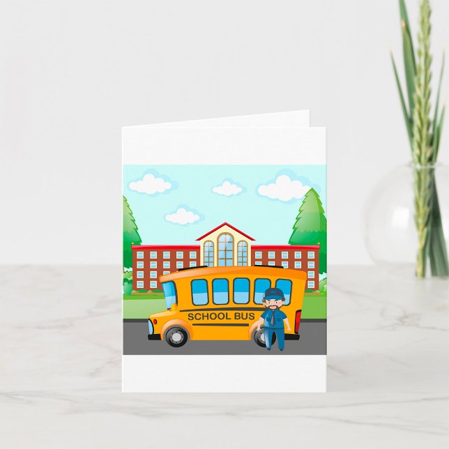 Skola Buss och förare Kort (Skapare uppladdad)