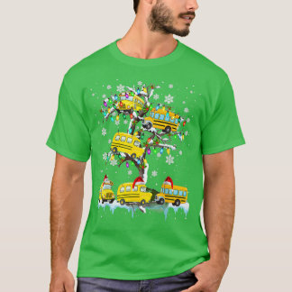 Skola Buss på julskolan i Julafton Träd T Shirt